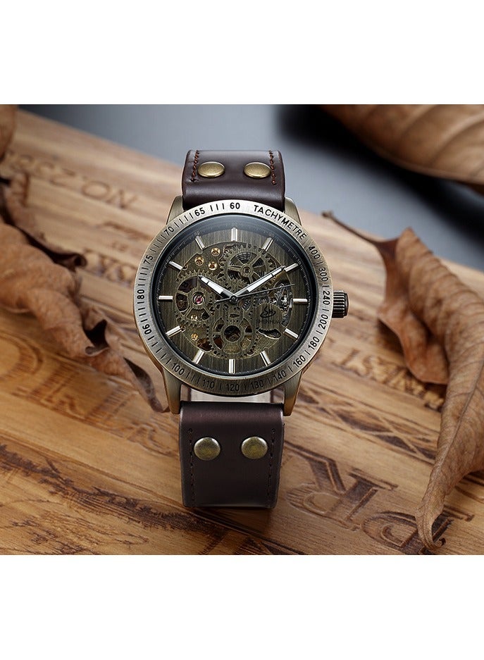 Shenhua Watches for Men Watch Leather Strap Luxury Luminous Water Resistant Automatic Mechanical Wristwatch - Image 5